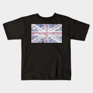 Rustic Union Jack Flag Kids T-Shirt